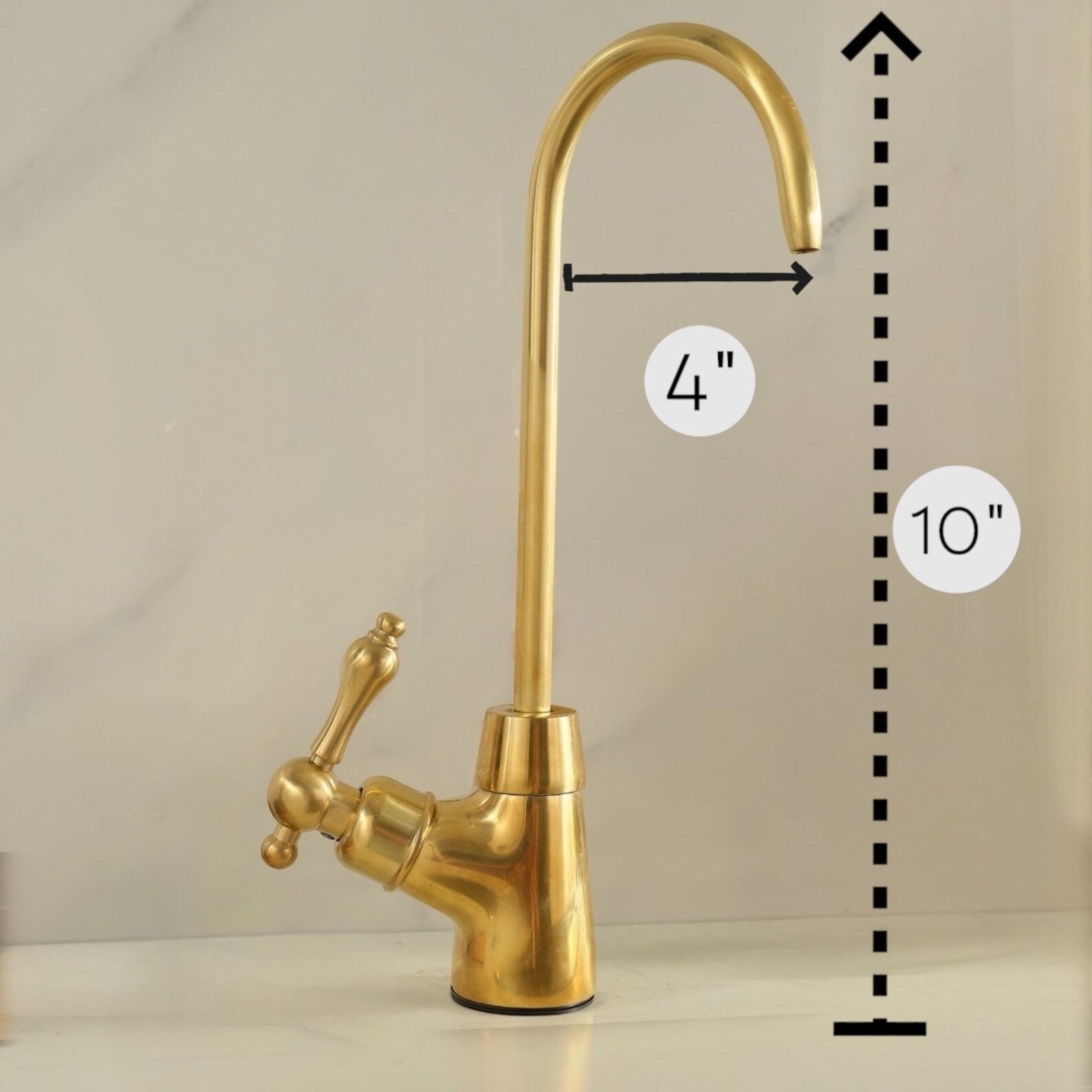 Unlacquered Brass Cold Water Faucet, Filter Tap