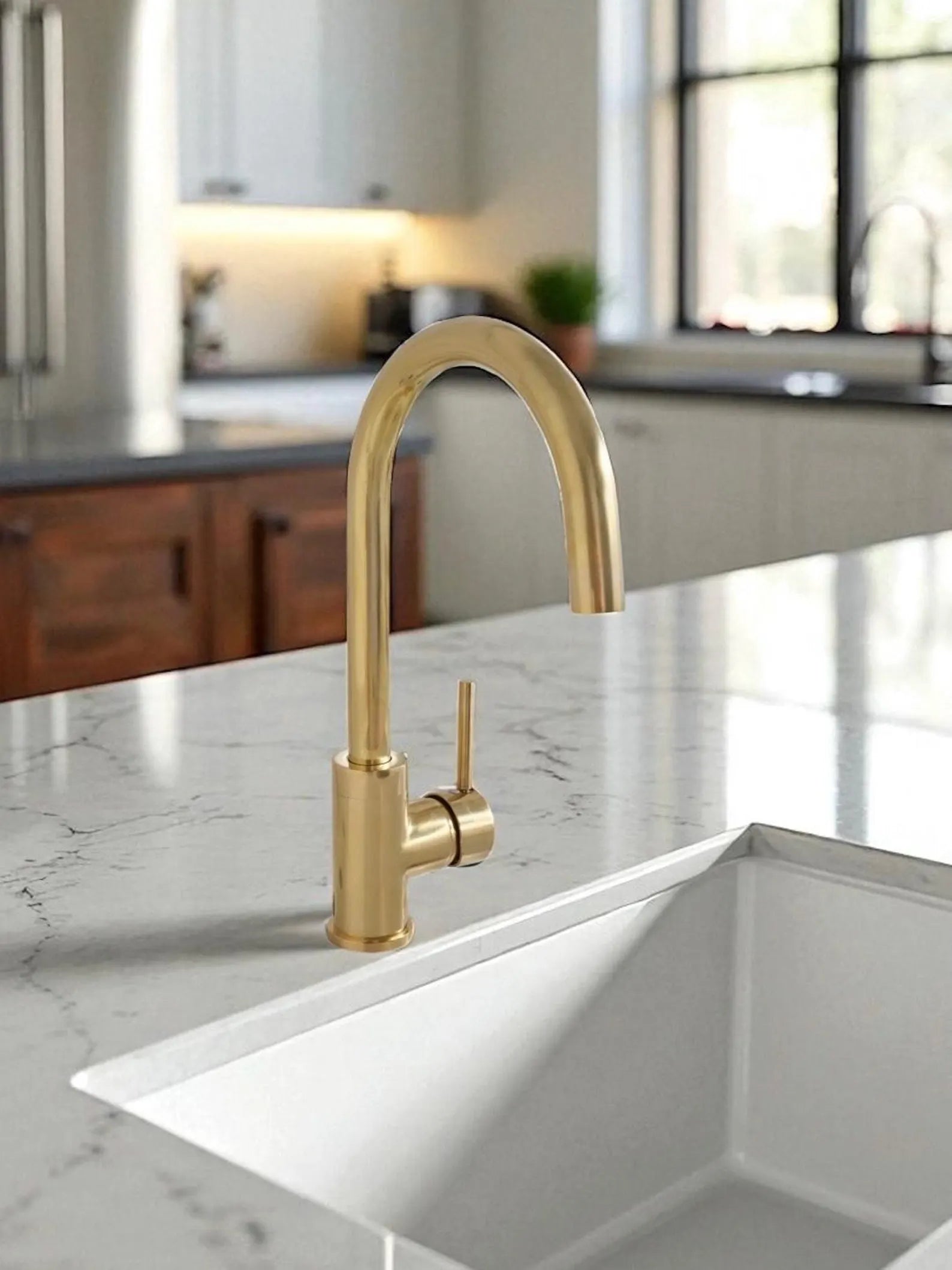 Unlacquered Brass Basin Faucet