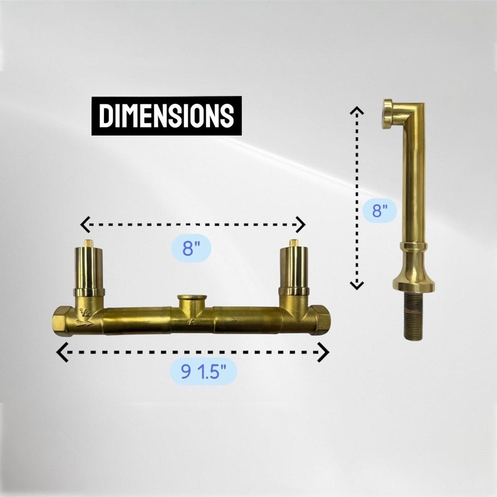 Powder room Brass Wall Mounted Faucet