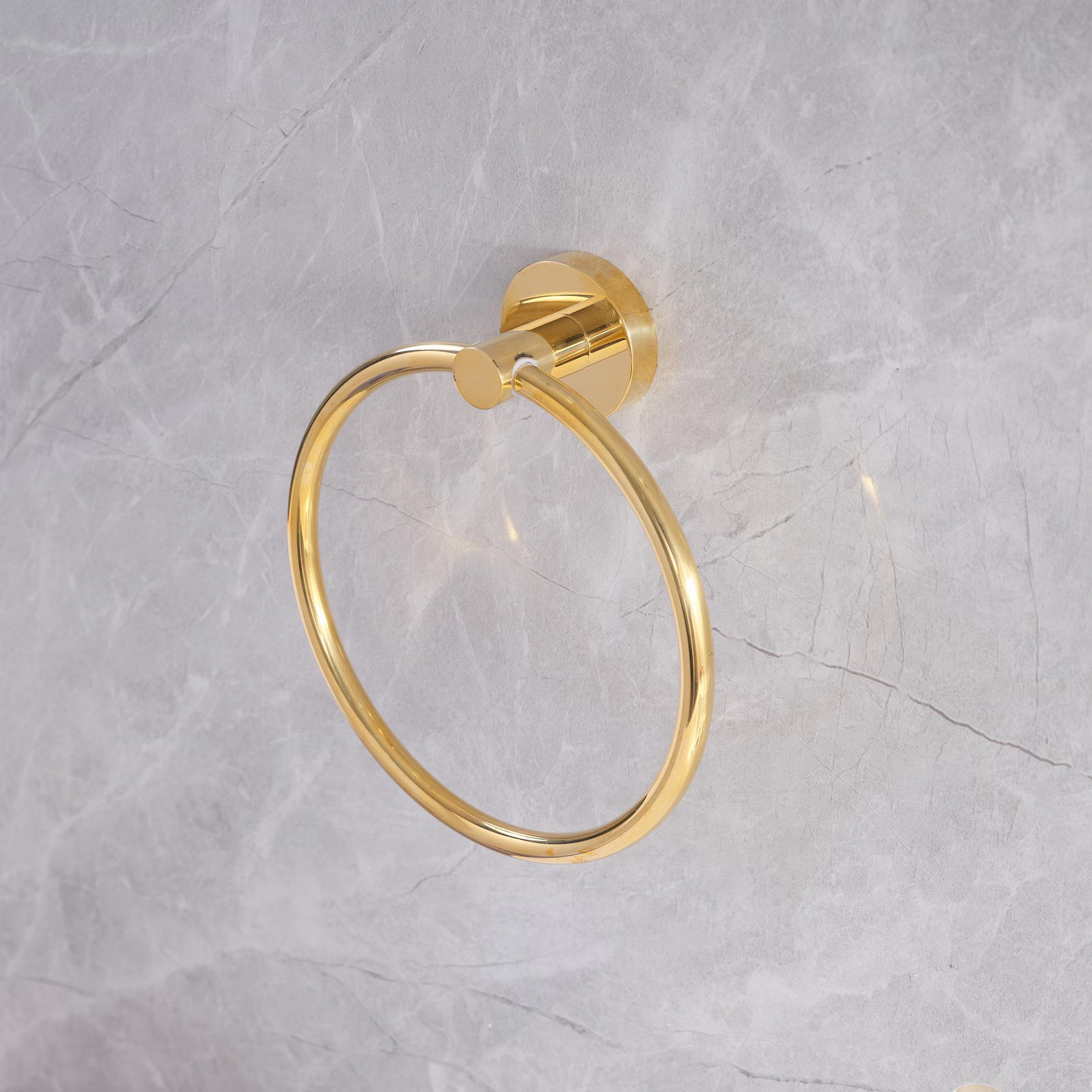 Unlacquered Brass Towel Holder Ring