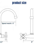 Unlacquered Brass Wall Mounted Farmhouse Faucet