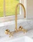 Unlacquered Brass Wall Mounted Farmhouse Faucet