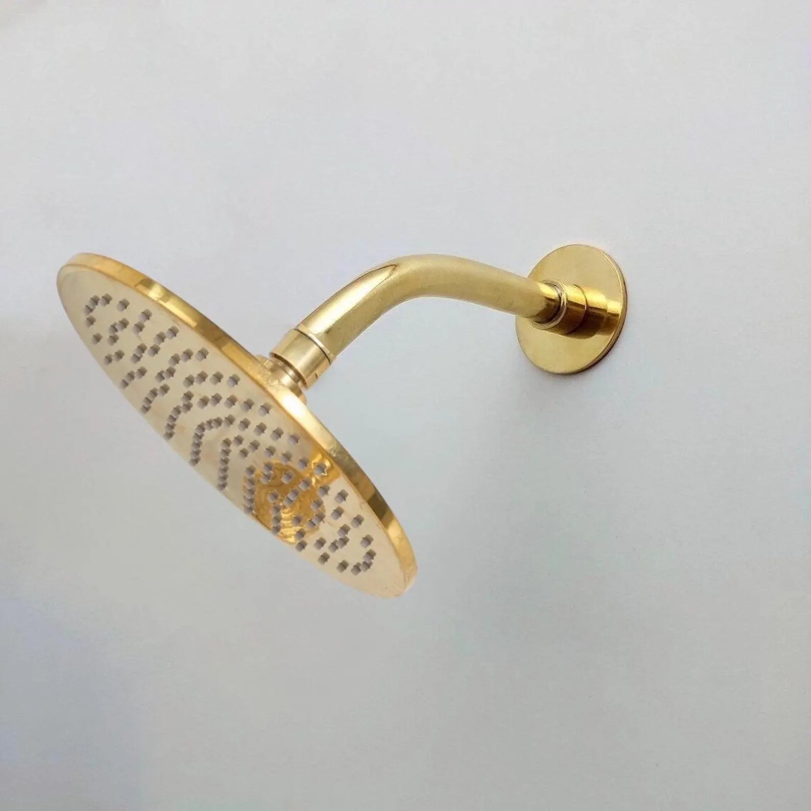 Unlacquered Solid Brass Rain Shower