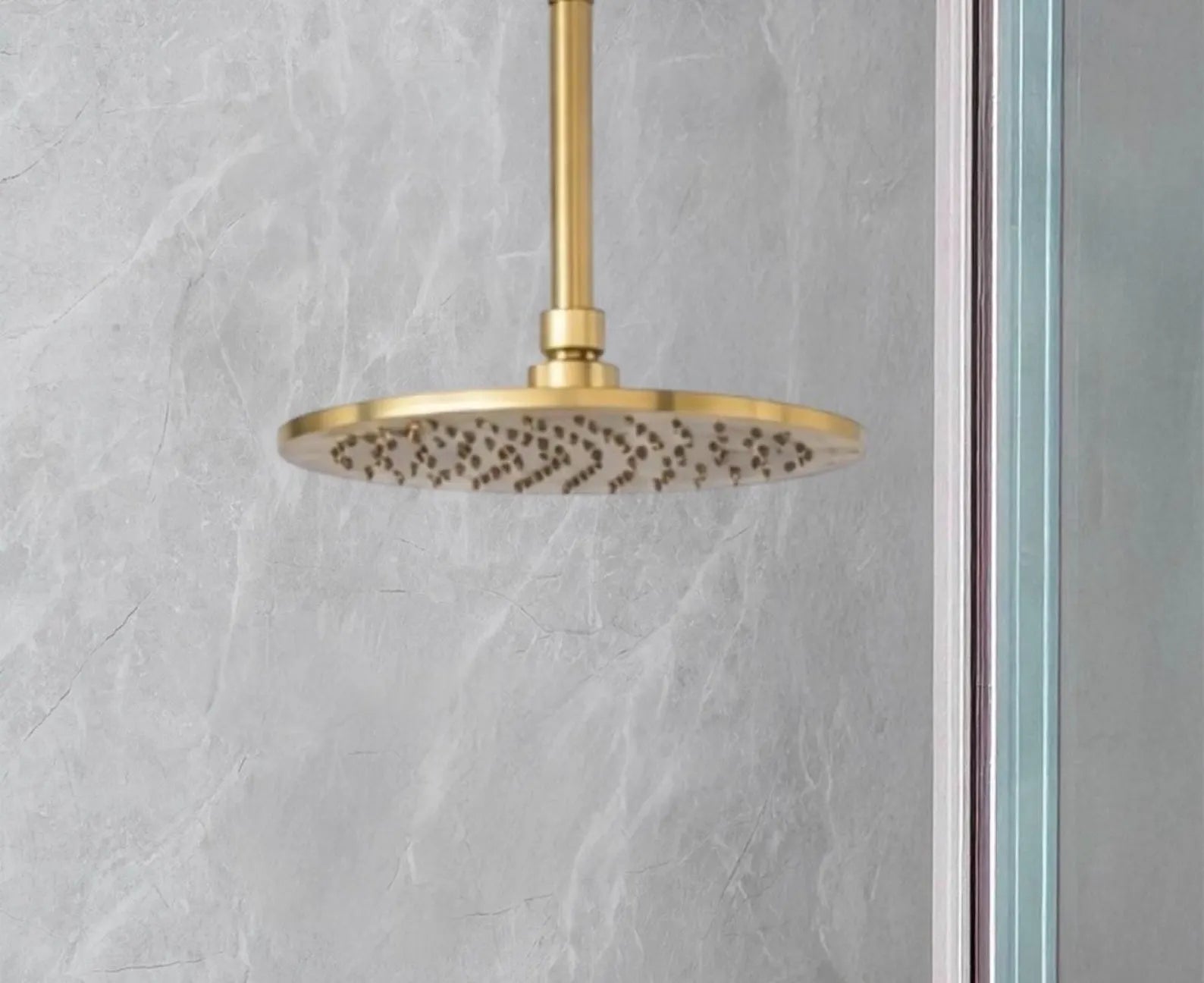 Unlacquered Solid Brass Rain Shower