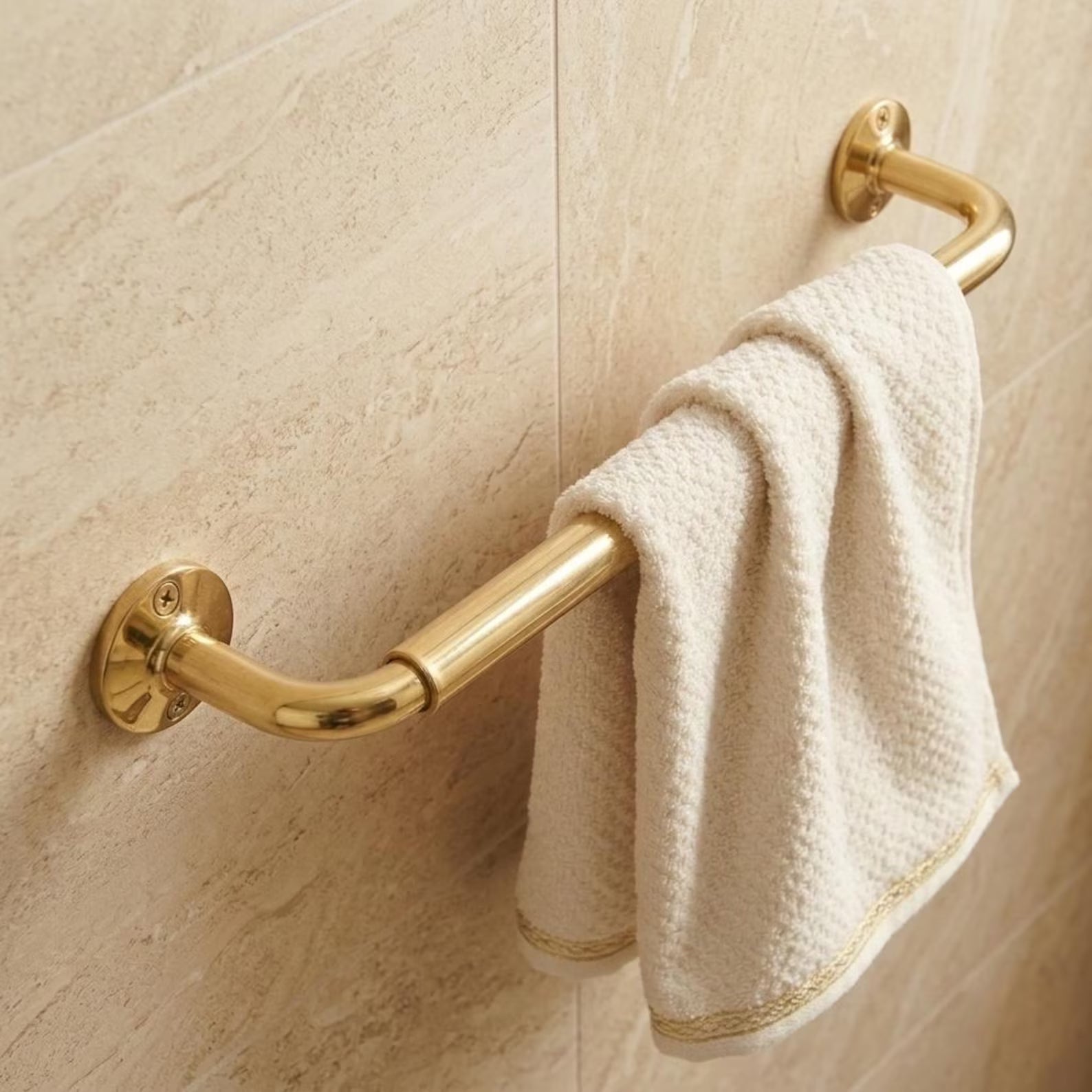Unlacquered Brass Towel Bar