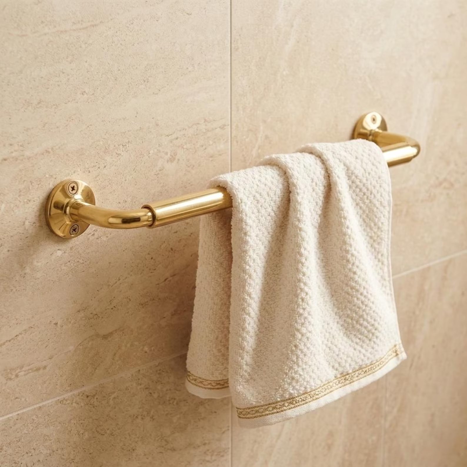 Unlacquered Brass Towel Bar