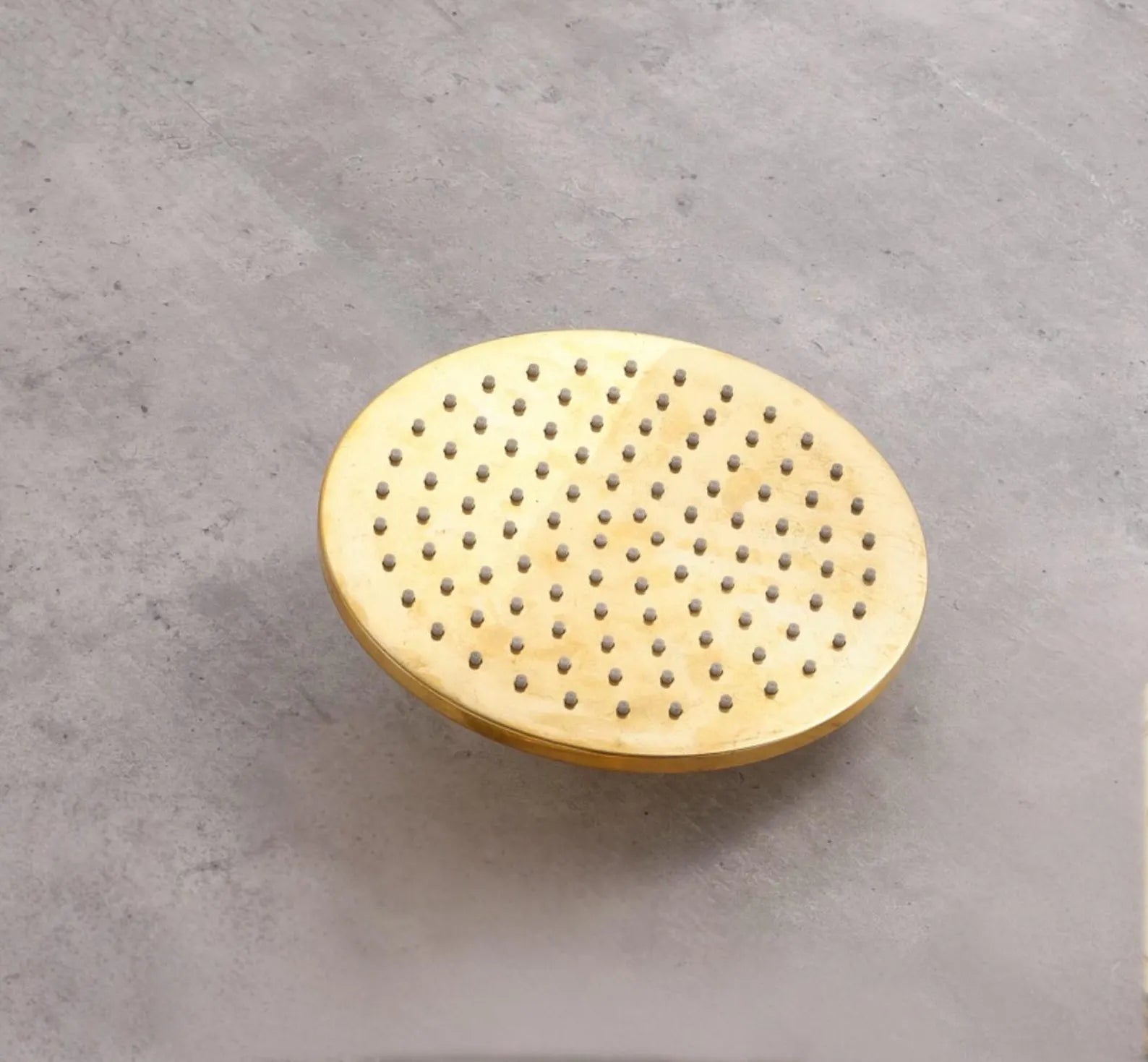Unlacquered Solid Brass Rain Shower