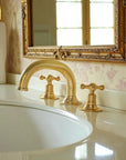 Solid Brass 3 Holes Widespread Sink