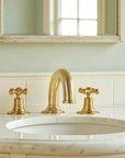 Solid Brass 3 Holes Widespread Sink