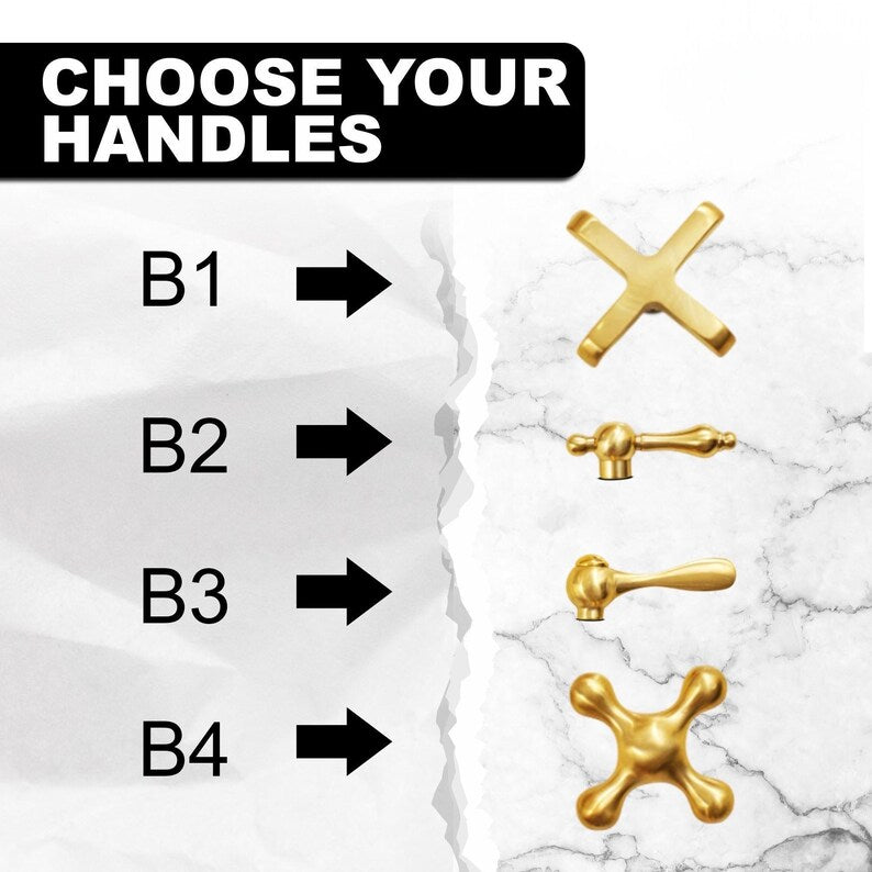 Solid Brass 3 Holes Widespread Sink