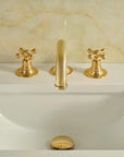Solid Brass 3 Holes Widespread Sink