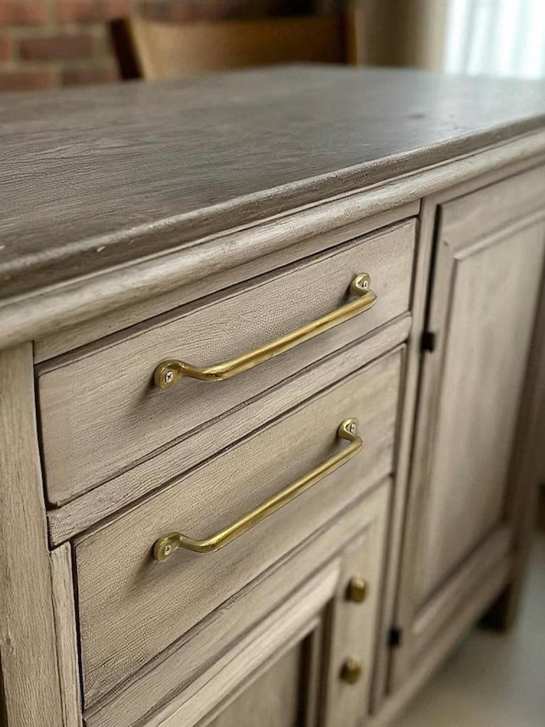 Unlacquered Brass Cabinet Pulls