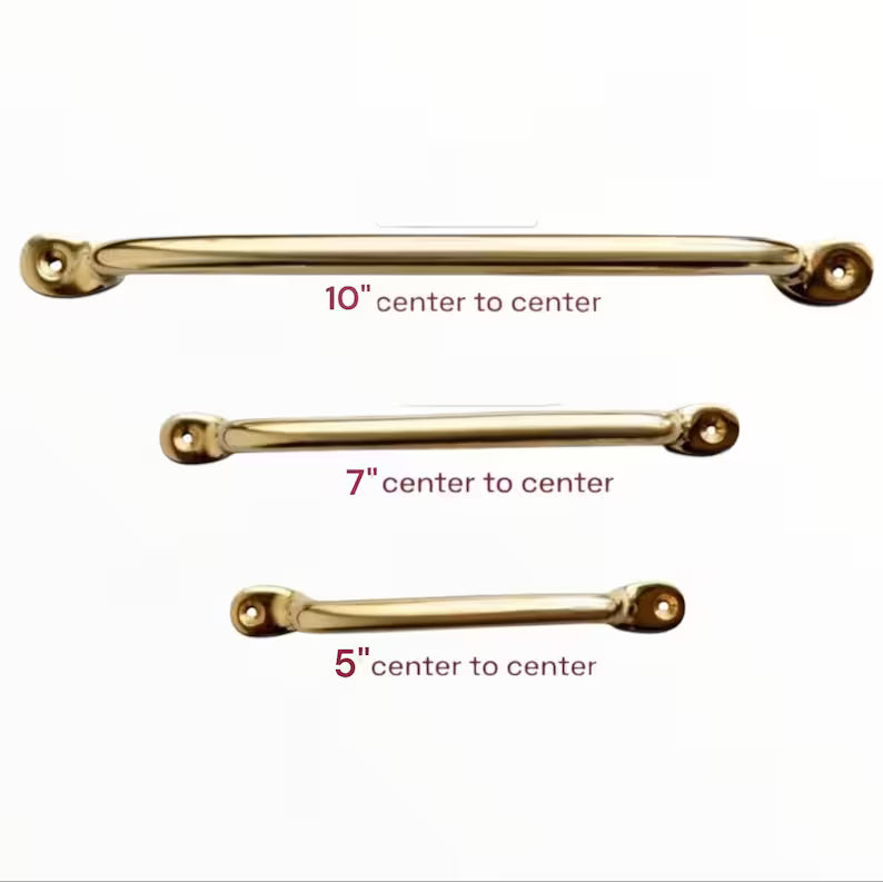 Unlacquered Brass Cabinet Pulls