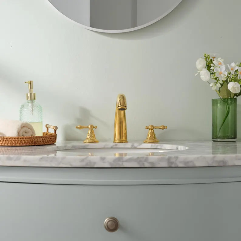 Unlacquered Brass Dublin Bathroom Faucet