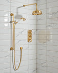 Unlacquered Brass Thermostatic Shower System