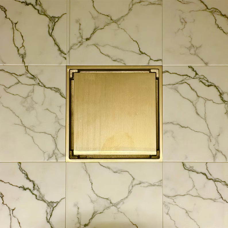 Brass Square Floor Drain with Anti Odor Deodorant Core