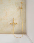 Sandy Wall Mounted Tub Filler - Unlacquered Brass