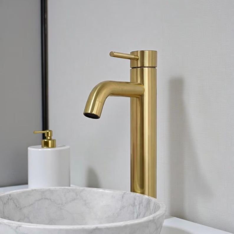 Napa Single Hole Vessel Faucet – Unlacquered Brass