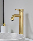 Napa Single Hole Vessel Faucet – Unlacquered Brass
