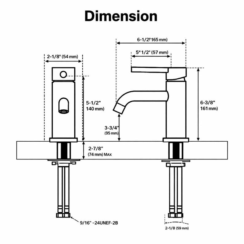 Single Hole Bathroom Faucet – Unlacquered Brass Finish