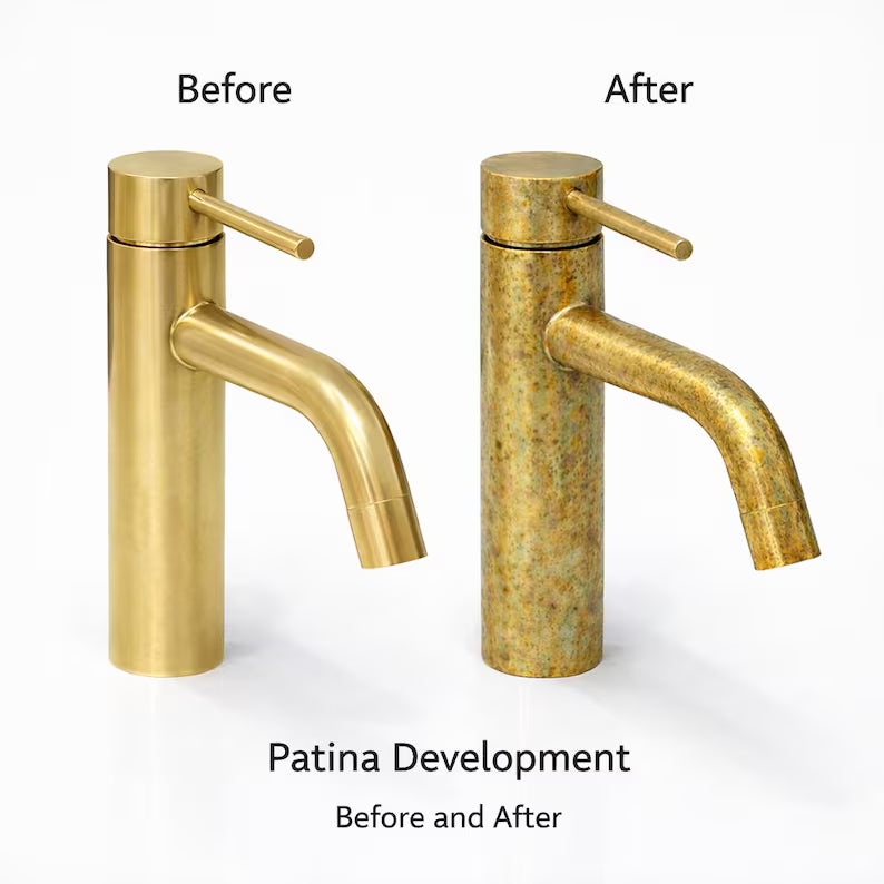Single Hole Bathroom Faucet – Unlacquered Brass Finish