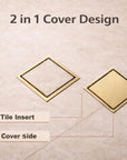 Brass Square Floor Drain with Anti Odor Deodorant Core
