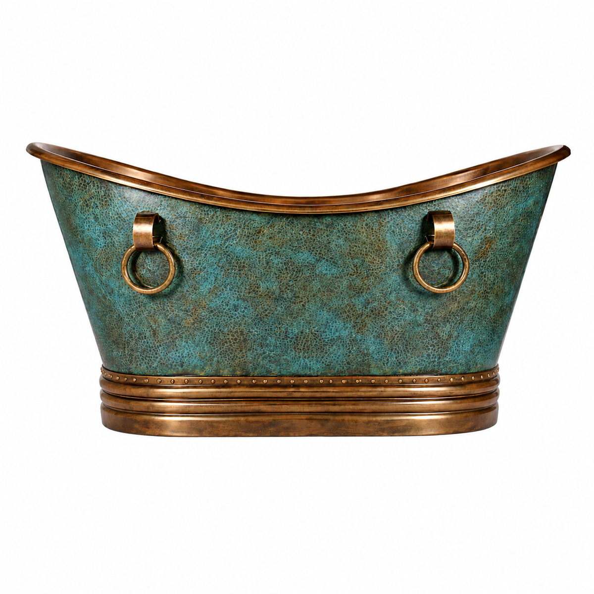 Imperial verdigris copper freestanding bathtub