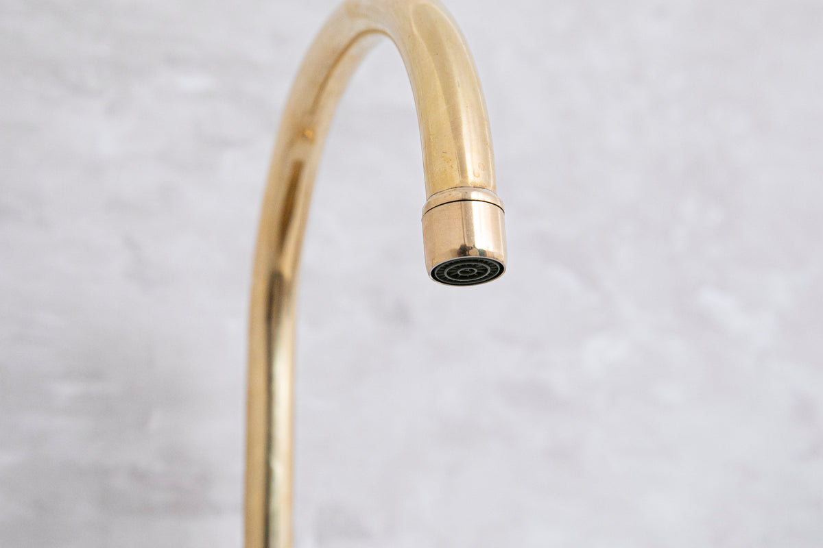 King Size bridge kitchen faucet side view