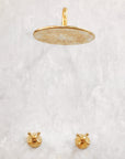 Brasslik Mykonos shower system with body sprays in solid brass
