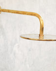 Handcrafted Mykonos brass rainfall shower system
