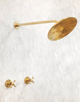 Mykonos style solid brass shower set for the bathroom