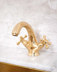 Naples bath vanity faucet in brass