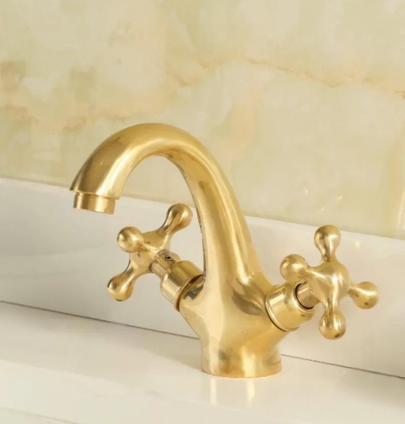 Naples solid brass bathroom vanity faucet by Brasslik