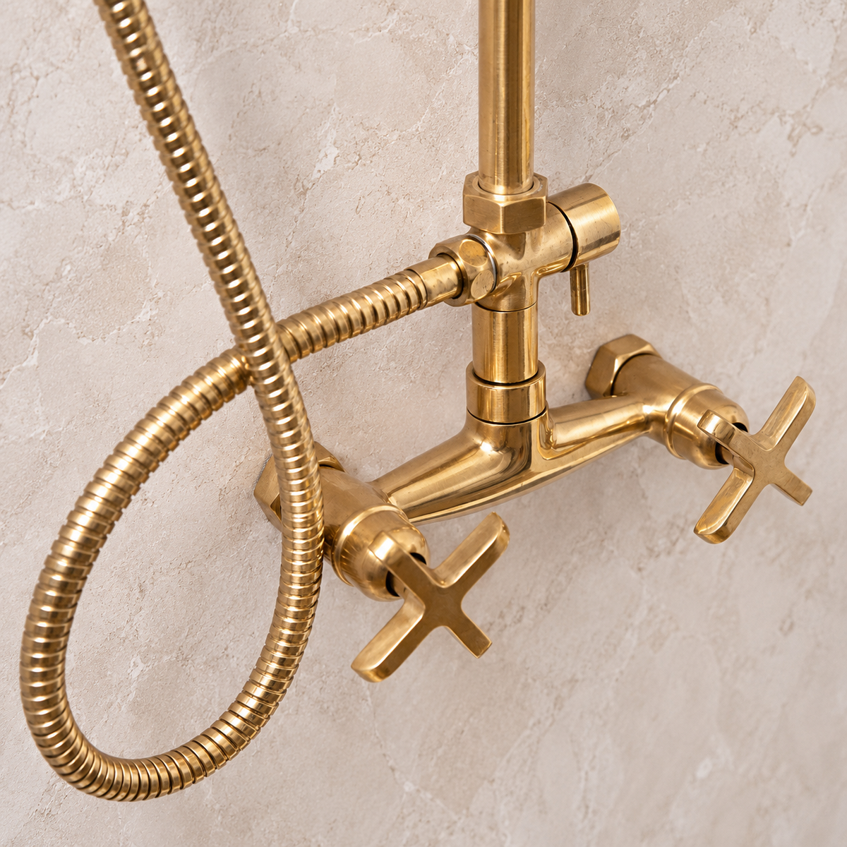 Handcrafted Nashville solid brass exposed shower set