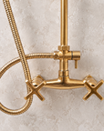 Nashville wall-mounted exposed brass shower system