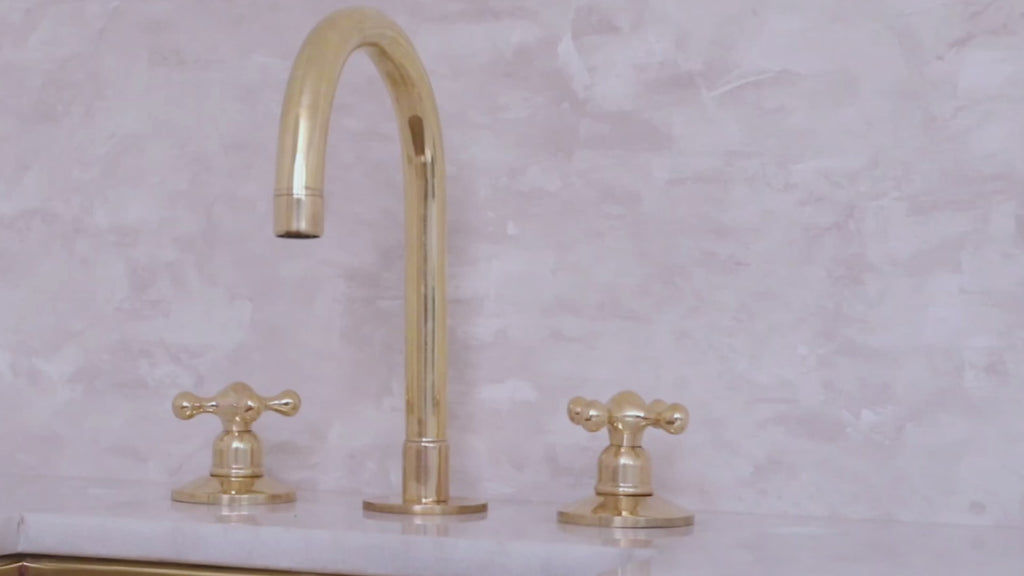 3 Holes Bathroom Faucet | Deck Mounted Faucet | Brasslik