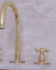 3 Holes Bathroom Faucet | Deck Mounted Faucet | Brasslik