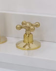 Unlacquered Brass Three Holes Faucet - Bath Faucet