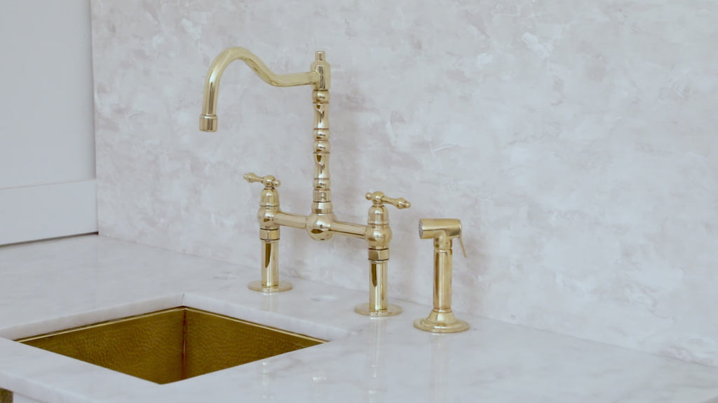 Brass Bridge Faucet | Solid Brass Faucet | Brasslik