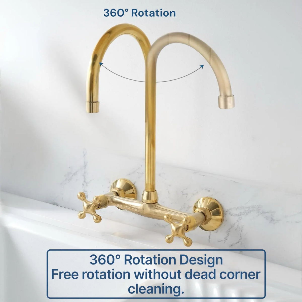 Ramsey brass wall faucet for sinks