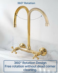 Ramsey brass wall faucet for sinks