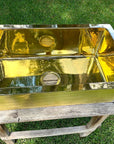Custom Unlacquered Brass Sink  – Made to Order