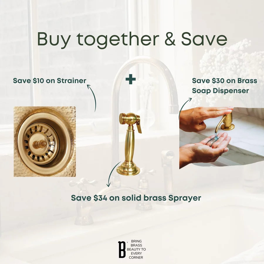 Unlacquered Victorian Brass Bridge Faucet