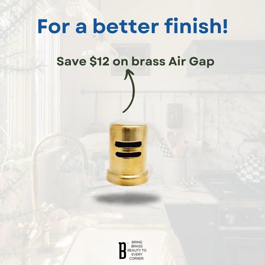 Unlacquered Brass Kitchen Bridge Faucet
