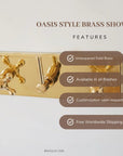 UNLACQUERED SOLID BRASS SHOWER SYSTEM - RAINFALL AND HANDHELD SHOWER SET