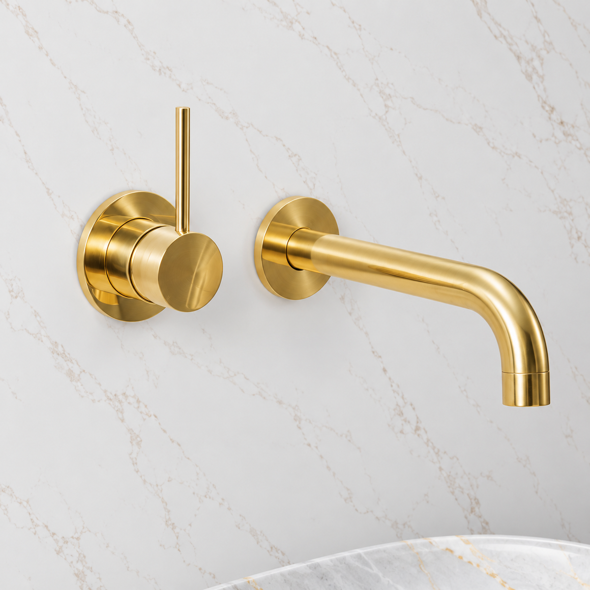 Single handle wall mounted brass tap by Brasslik