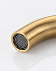 Roswell wall mounted tap in natural unlacquered brass