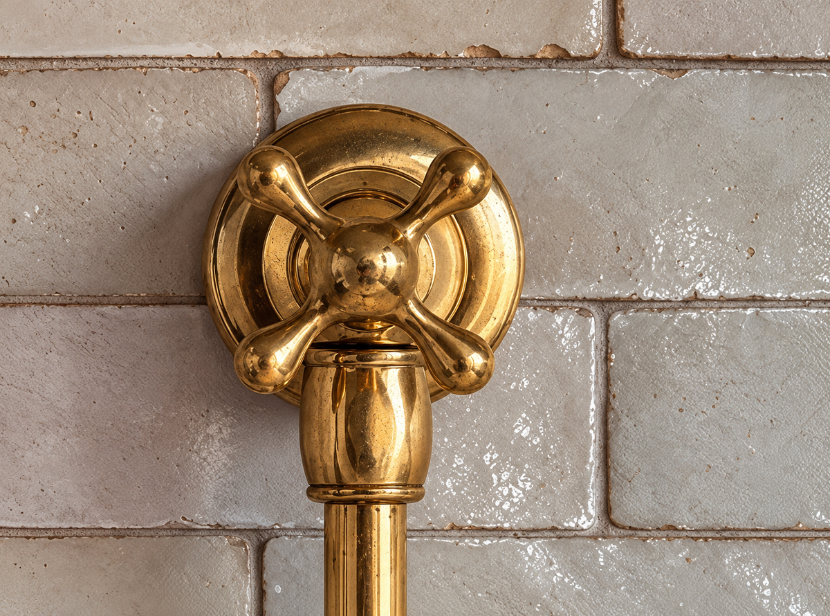 Unlacquered brass San Diego pot filler