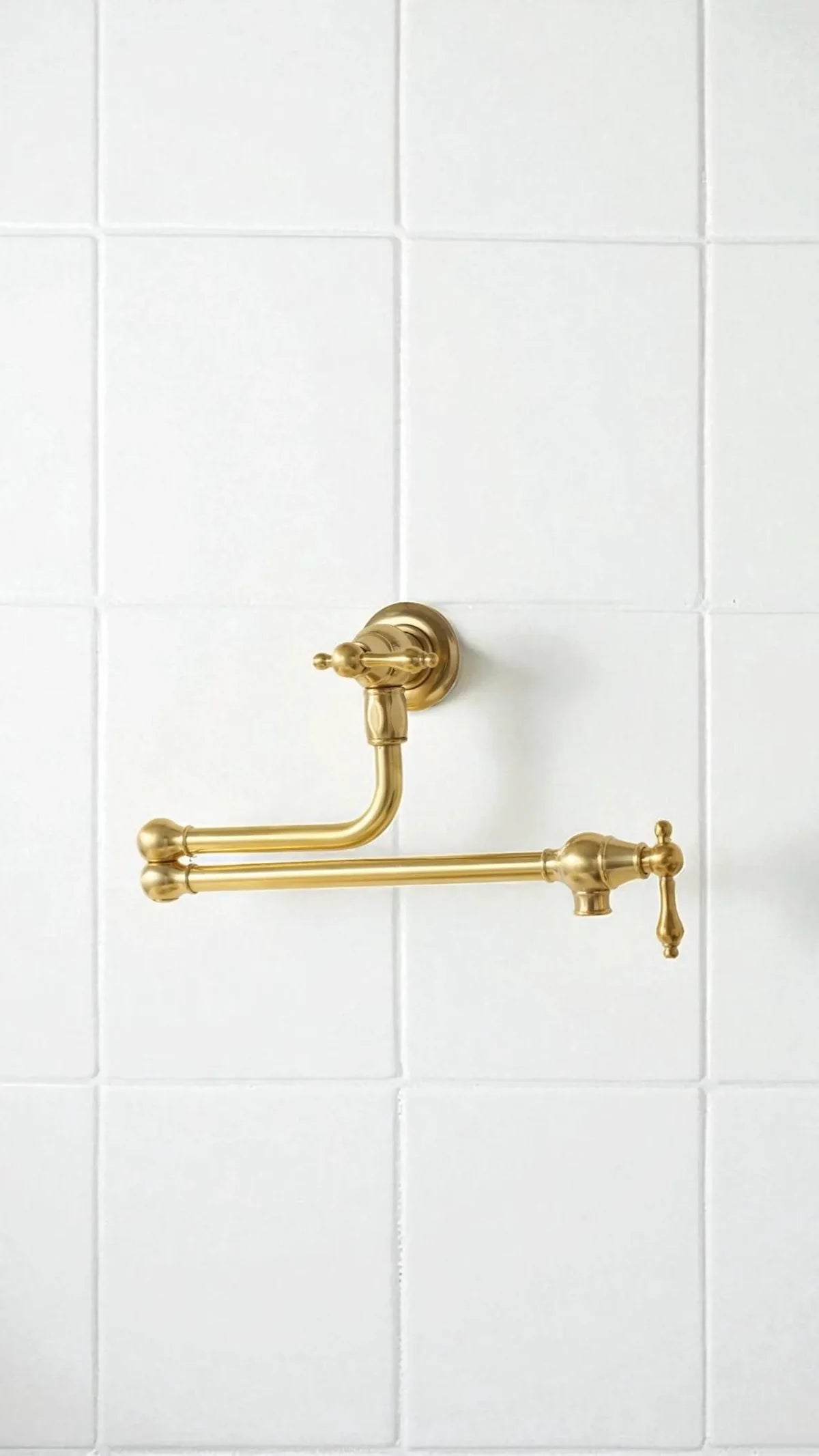 Handcrafted San Diego brass pot filler faucet