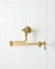 Handcrafted San Diego brass pot filler faucet